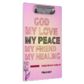 God, My Love & Help Psalm 28:7 クリップボード (右)