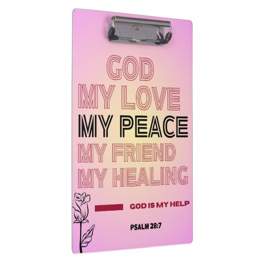   God, My Love & Help Psalm 28:7  クリップボード (右)