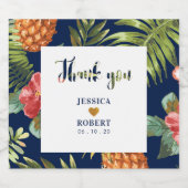 God & Navy |トロピカル ウェディング シャワー ビールラベル (シングルラベル)