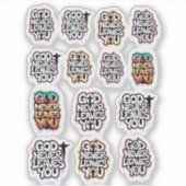 "God Never Leaves You" Christian Temporary Tattoos シール (正面)