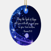 God of Hope Romans 15:13 Bible Verse, Christmas セラミックオーナメント (右)