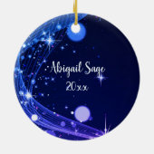 God of Hope Romans 15:13 Bible Verse, Christmas セラミックオーナメント (裏面)