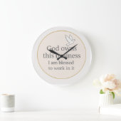 God own this business I am blessed to work in it ラージ壁時計 (ホーム)