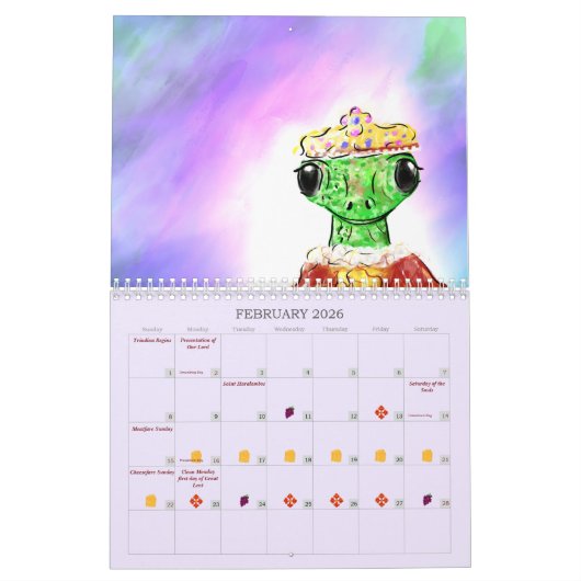 God Peace Orthodox Calendar 2026 カレンダー (2月 2026)