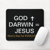GOD PLUS DARWIN =イエス マウスパッド (マウス)