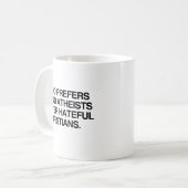 GOD PREFERS KIND ATHEISTS.png コーヒーマグカップ (正面左)