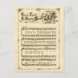 God Rest Ye紳士メリーCC0604ポストカード シーズンポストカード