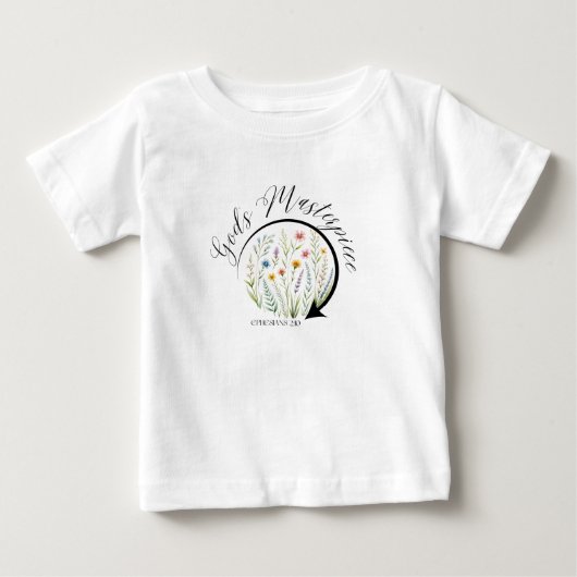 God’s Masterpiece Ephesians 2:10 Bible Verse ベビーTシャツ (正面)