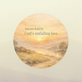 God’s Unfailing Love Christian Faith Sticker ラウンドシール