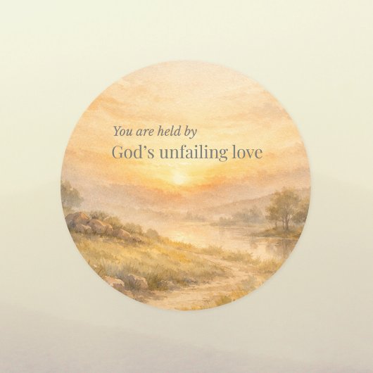 God’s Unfailing Love Christian Faith Sticker ラウンドシール
