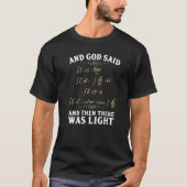 God Said And Then There Was Light Maxwell Equation Tシャツ (正面)