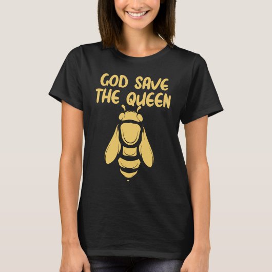 God Save The Queen  Beekeeping Environmentalist Be Tシャツ (正面)