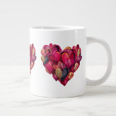 God Say I Am Lace Bow Christian Girl Women Bible V ジャンボコーヒーマグカップ (右)