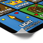 God Says I Am Bible Verses Xel Art Christian Gamer ポスター (角)