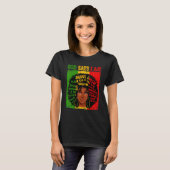 God Says I Am Black History Afro Black Women Tシャツ (正面フル)