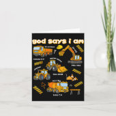 God Says I Am Christian Bible Verses Boys Construc カード (正面)