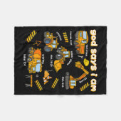 God Says I Am Christian Bible Verses Boys Construc フリースブランケット (正面(横))