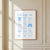 God Says I am Christian Wall Art ポスター