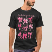 God Says I Am Coquette Bow Coquette Bow Fall Valen Tシャツ (正面)