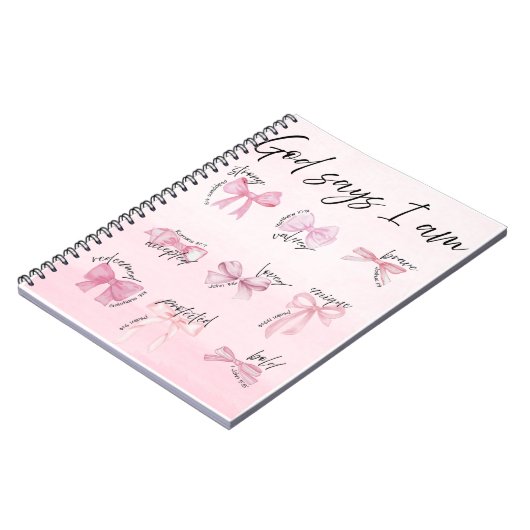 "God says I am..." Spiral Notebook ノートブック (左側)