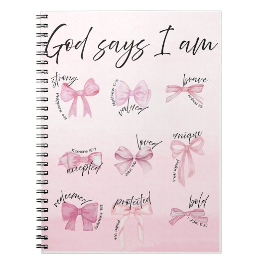 "God says I am..." Spiral Notebook ノートブック (正面)