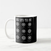 God Says You Are Christian Snowflake Christmas Bib コーヒーマグカップ (左)