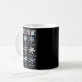 God Says You Are Christian Snowflake Christmas Bib コーヒーマグカップ (正面左)