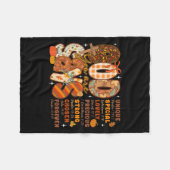 God Says You Are Fall Vibes Autumn Religious Chris フリースブランケット (正面(横))