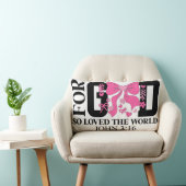 God So Loved John 3:16 Scripture ランバークッション (椅子)