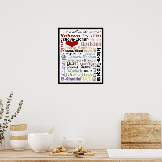 God-Subway Artの名前 ポスター (キッチン)