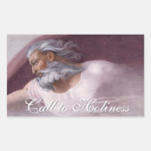 God the Father Renaissance Devotional Design 長方形シール (正面)