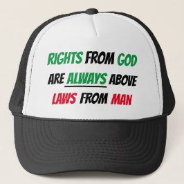 God Trucker Hatからの権利 キャップ