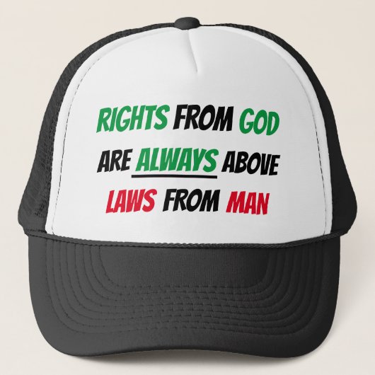 God Trucker Hatからの権利 キャップ (正面)