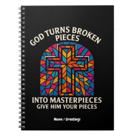God Turns Broken Pieces Into Masterpieces Faith ノートブック