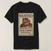 God Usopp Wanted Poster 1 Tシャツ (デザイン正面)