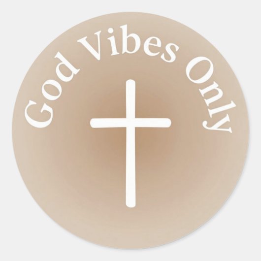 God Vibes Only ラウンドシール (正面)