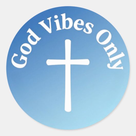 God Vibes Only ラウンドシール (正面)