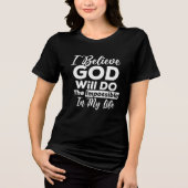 God Will Do The Impossible Christian トライブレンドTシャツ (正面)