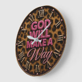 God Will Make a Way ラージ壁時計 (傾斜)