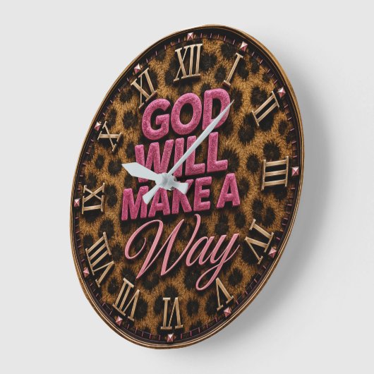 God Will Make a Way ラージ壁時計 (傾斜)