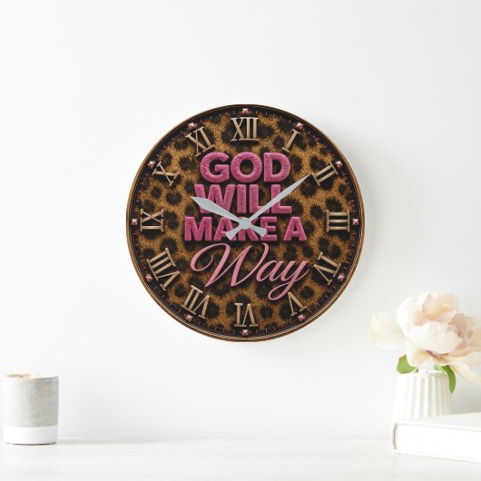 God Will Make a Way ラージ壁時計 (ホーム)