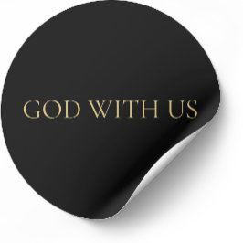 GOD WITH US – クリスマスステッカー ラウンドシール