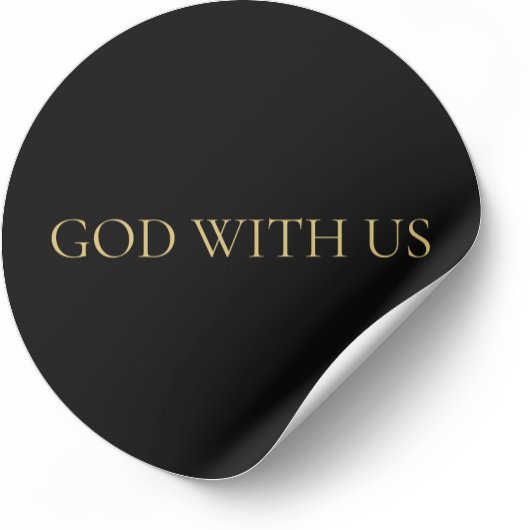 GOD WITH US – クリスマスステッカー ラウンドシール