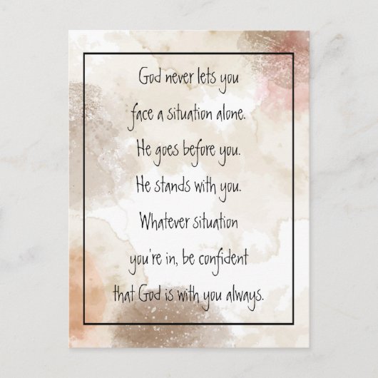 God With You Always Never Alone Inspirational   Po ポストカード (正面)