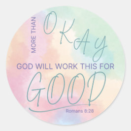 God Works All Things for Good Sticker ラウンドシール