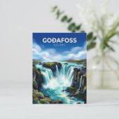 Goðafoss Iceland ポストカード (スタンド正面)