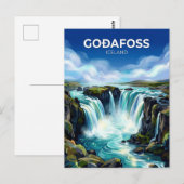 Goðafoss Iceland ポストカード (正面/裏面)
