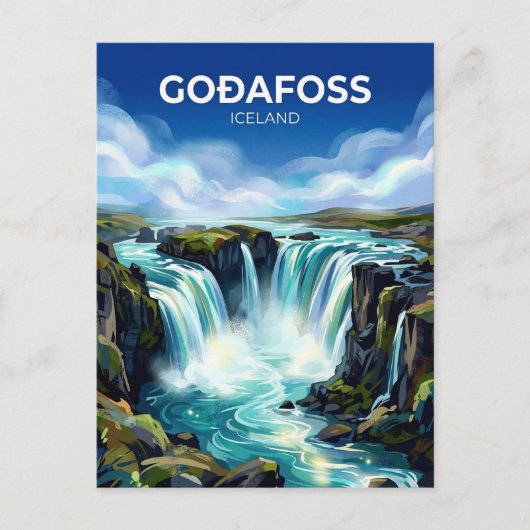 Goðafoss Iceland ポストカード (正面)
