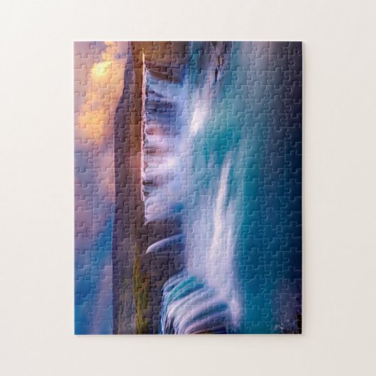 Goðafoss Waterfall Iceland ジグソーパズル (縦)