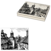 Godalming, Surrey, Vintage Sketch ラバースタンプ (押印)